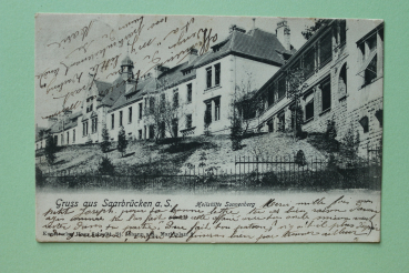 Postcard PC Saarbruecken 1904 Sanatorium Sonnenberg Sunhill Town architecture Saarland